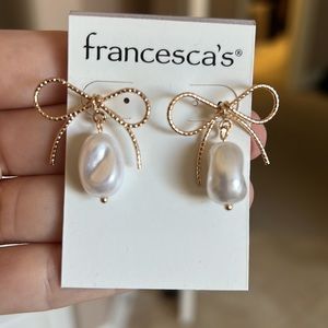 Pearl Bow Earrings